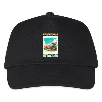 Gaming Konsole am Strand im Sonnenlicht - Kinder Basecap - Schwarz - Vorne