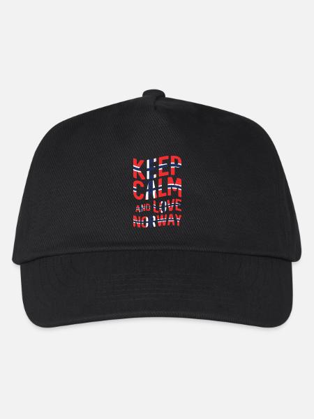 SSW-03 KEEP CALM AND LOVE NORWAY - Kinder Basecap - Schwarz