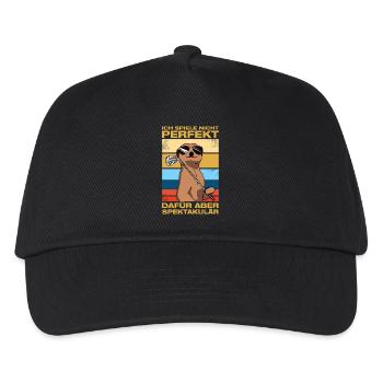 Ich spiele nicht perfekt Golfer Golf Golfen - Kinder Basecap - Schwarz - Vorne