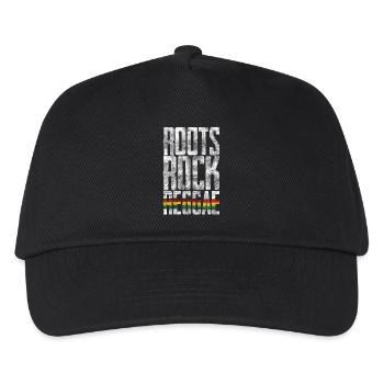 Roots Rock Reggae Flag - Kinder Basecap - Schwarz - Vorne