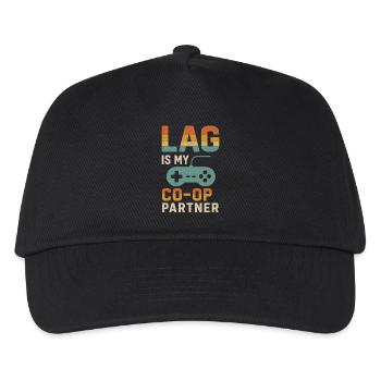 Lag Is My Co-op Partner – Humo Retro Gamer T-Shirt - Kids’ Baseball Cap - black - Front