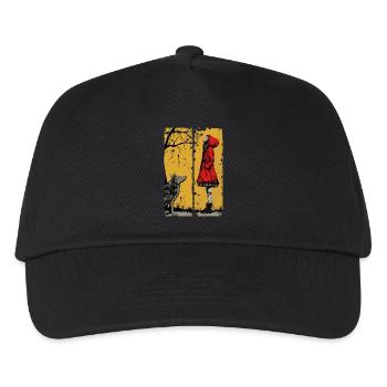 Little Red Riding Hood and the Wolf - Kids’ Baseball Cap - black - Front