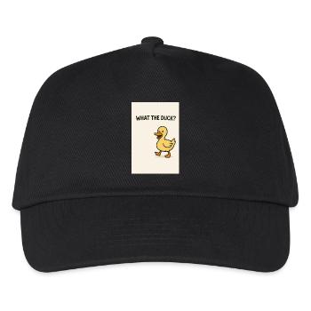 What the Duck – Playful Duck - Kids’ Baseball Cap - black - Front