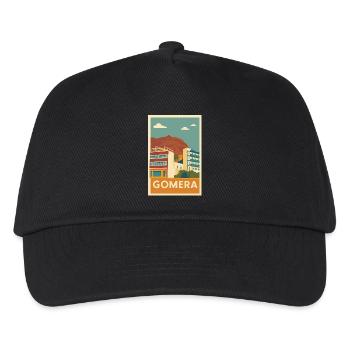 Gomera Inselpanorama - Kinder Basecap - Schwarz - Vorne