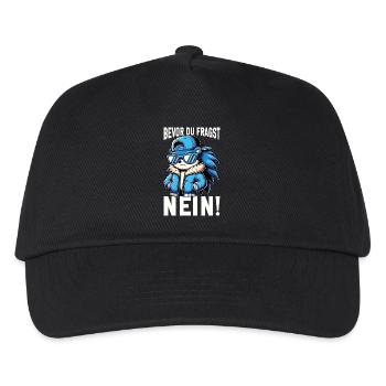 Before you ask No Hedgehog Bad mood - Kids’ Baseball Cap - black - Front