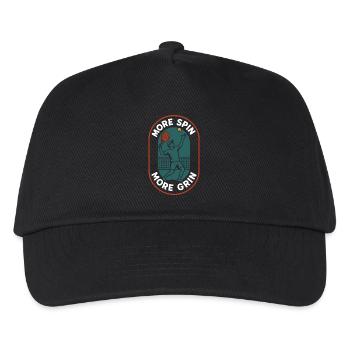 Padel More Spin More Grin Funny Player - Kids’ Baseball Cap - black - Front