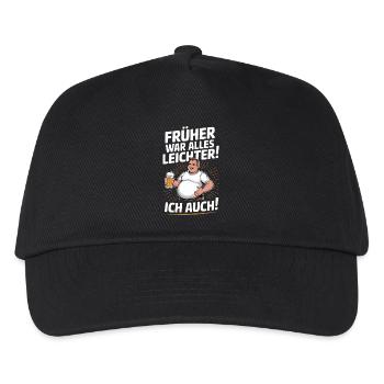 In the past, everything was lighter, I also had funny design - Kids’ Baseball Cap - black - Front
