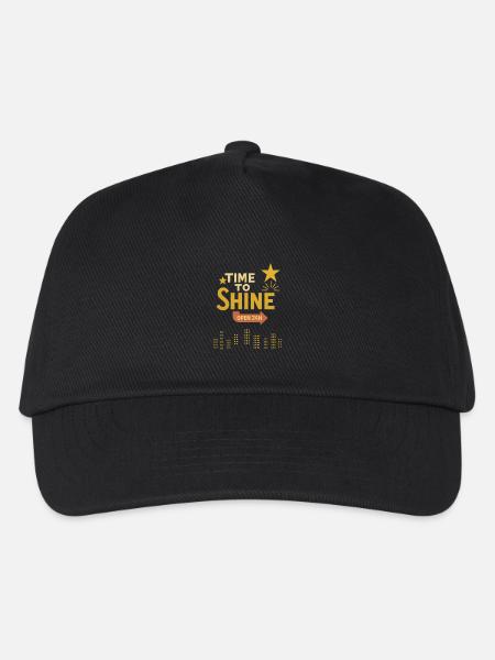 Time to Shine, retro-futuristischer Dreamcore-Vibe. - Kinder Basecap - Schwarz