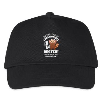 Unter Druck funktioniere ich am besten - Kinder Basecap - Schwarz - Vorne