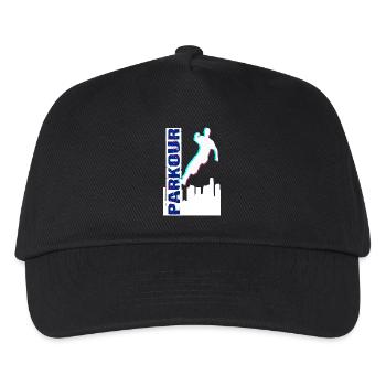 Parkour - Kinder Basecap - Schwarz - Vorne