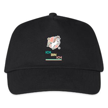 Pastel Unicorn I Am I - Kids’ Baseball Cap - black - Front