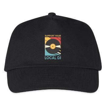 DJ Outfit Geschenke - Kinder Basecap - Schwarz - Vorne