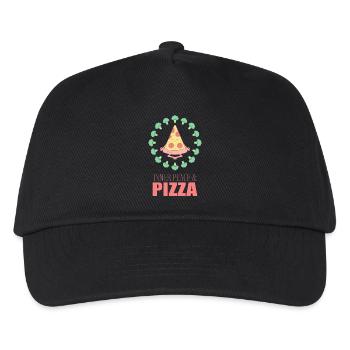 Inner Peace Pizza Yoga - Kids’ Baseball Cap - black - Front
