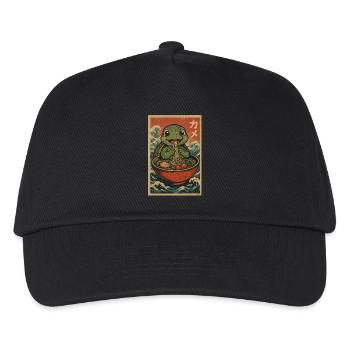 Kame Ramen Vintage Welle - Kinder Basecap - Schwarz - Vorne