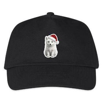 White arctic fox in deep snow - Kids’ Baseball Cap - black - Front
