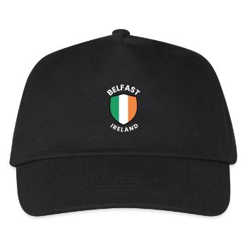 Belfaster Schild von Irland - Kinder Basecap - Schwarz - Vorne