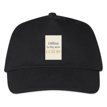 Offline is the New Luxury – Minimal Design - Kids’ Baseball Cap - black - Front
