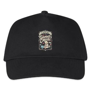 Casual Gamer Mode Hund - Kinder Basecap - Schwarz - Vorne