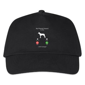Mon chien pharaon m’appelle et je dois y aller cadeau - Casquette de baseball Enfant - noir - Devant