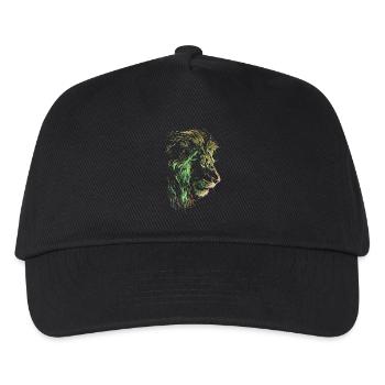 Lion Colorful Lion Head Neon Colorful Predator Art - Kids’ Baseball Cap - black - Front