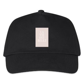La Vie Est Belle – Elegant Typography Poster - Kids’ Baseball Cap - black - Front