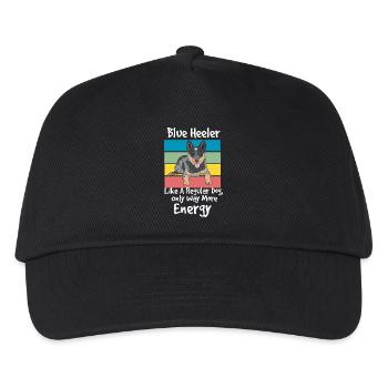 Blue Heeler High Energy Dog Design - Kinder Basecap - Schwarz - Vorne