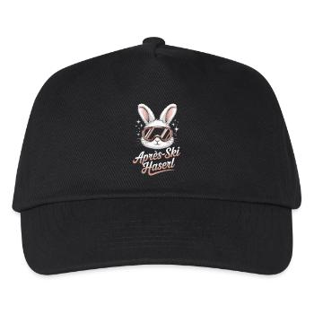 Après-ski bunny hut fun Skier ski bunny - Kids’ Baseball Cap - black - Front