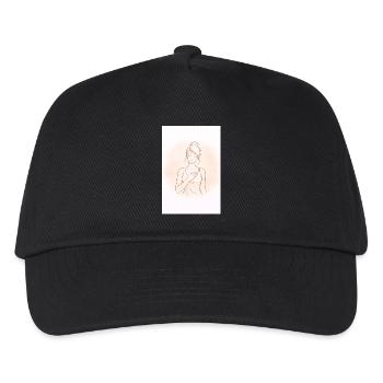 Toucher de cœur dans un croquis délicat - Casquette de baseball Enfant - noir - Devant