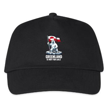 Greenland Flag Bear Greenlanders Gift - Kids’ Baseball Cap - black - Front