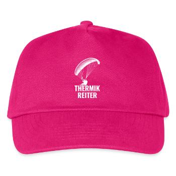 Gleitschirmflieger THERMIK REITER Lustiges - Kinder Basecap - Fuchsia - Vorne