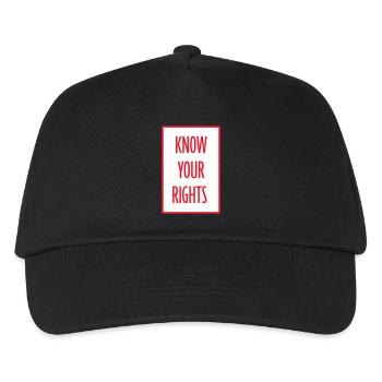 Connaissez vos droits Activisme Justice Liberté - Casquette de baseball Enfant - noir - Devant