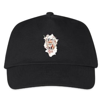Fuchs Kirschblüten - Kinder Basecap - Schwarz - Vorne