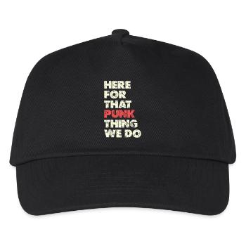 Ici pour ce truc punk : faute de frappe - Casquette de baseball Enfant - noir - Devant