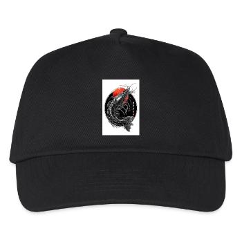 Crimson Ink Shrimp im Kreis - Kinder Basecap - Schwarz - Vorne