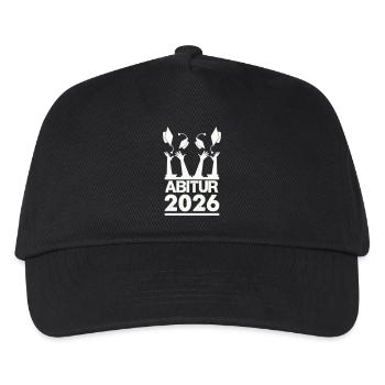 Abitur 2026 Abschlussfeier Motiv - Kinder Basecap - Schwarz - Vorne