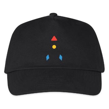 Abstraktes Rakete Raumschiff - Kinder Basecap - Schwarz - Vorne