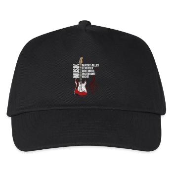 Music makes everything easier - Kids’ Baseball Cap - black - Front