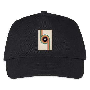 Retro Vinyl Poster Mid Century Music Design - Kids’ Baseball Cap - black - Front