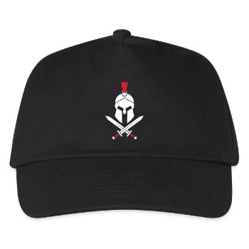 Spartan Logo Crossed Swords Spartan Mascot - Kids’ Baseball Cap - black - Front