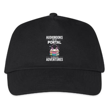 Audiobooks Are My Portal To Endless Adventures - Kids’ Baseball Cap - black - Front