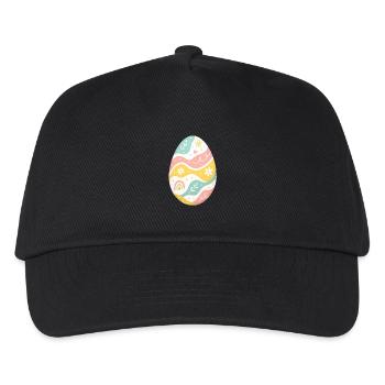 Pastell Osterei Muster - Kinder Basecap - Schwarz - Vorne