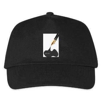 Let it flow Poster Fountain Pen Ink Minimal Art - Kids’ Baseball Cap - black - Front