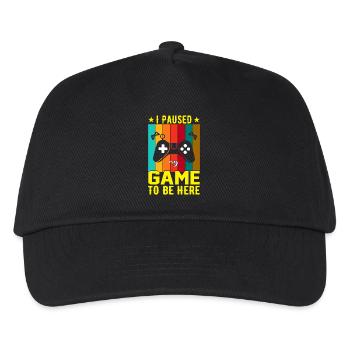 Ich habe das Spiel pausiert, um hier zu sein - Kinder Basecap - Schwarz - Vorne