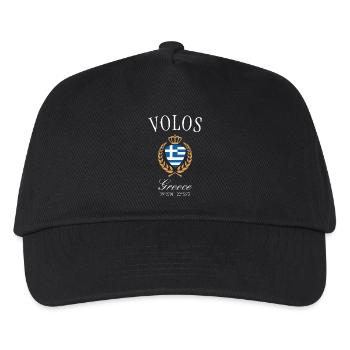 Volos Griechenland Wappen Krone – Reise Souvenir - Kinder Basecap - Schwarz - Vorne