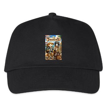 TravelCats : Des chats en voyage de découverte - Casquette de baseball Enfant - noir - Devant