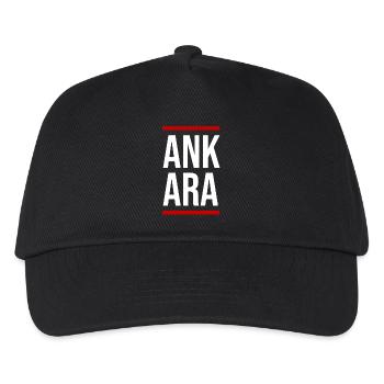 Ankara Bold Block Typography - Kids’ Baseball Cap - black - Front