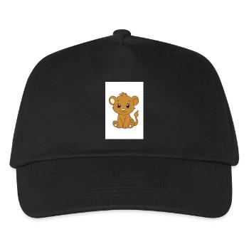 Kawaii lion cub - Kids’ Baseball Cap - black - Front