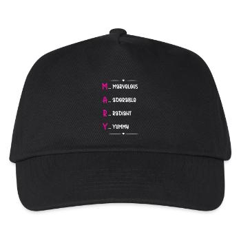 Mary Name Acrostic - Kids’ Baseball Cap - black - Front