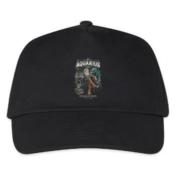 Père Aquarius Geek Cosmos - Zodiaque Verseau - Casquette de baseball Enfant - noir - Devant