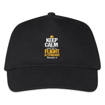 Stewardess Flight Attendant - Kids’ Baseball Cap - black - Front